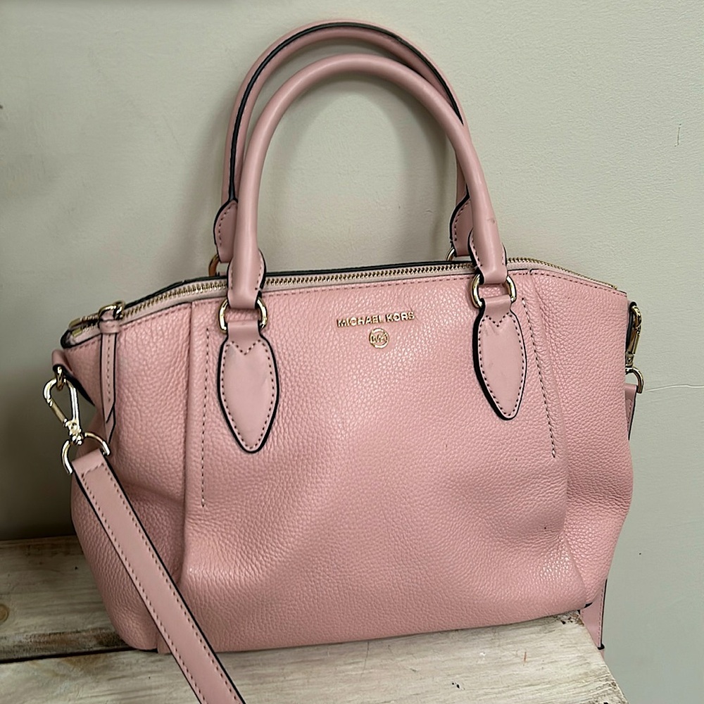 MICHAEL Michael Kors Blush Satchel with Gold Accents